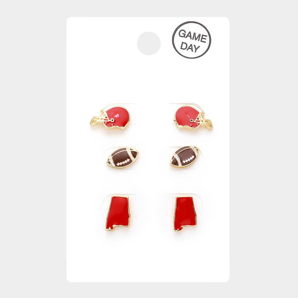 Roll Tide Trio Stud Set