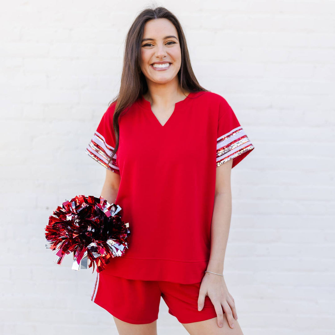 Crimson and White Game Day Glimmer Set - Reg & Curvy