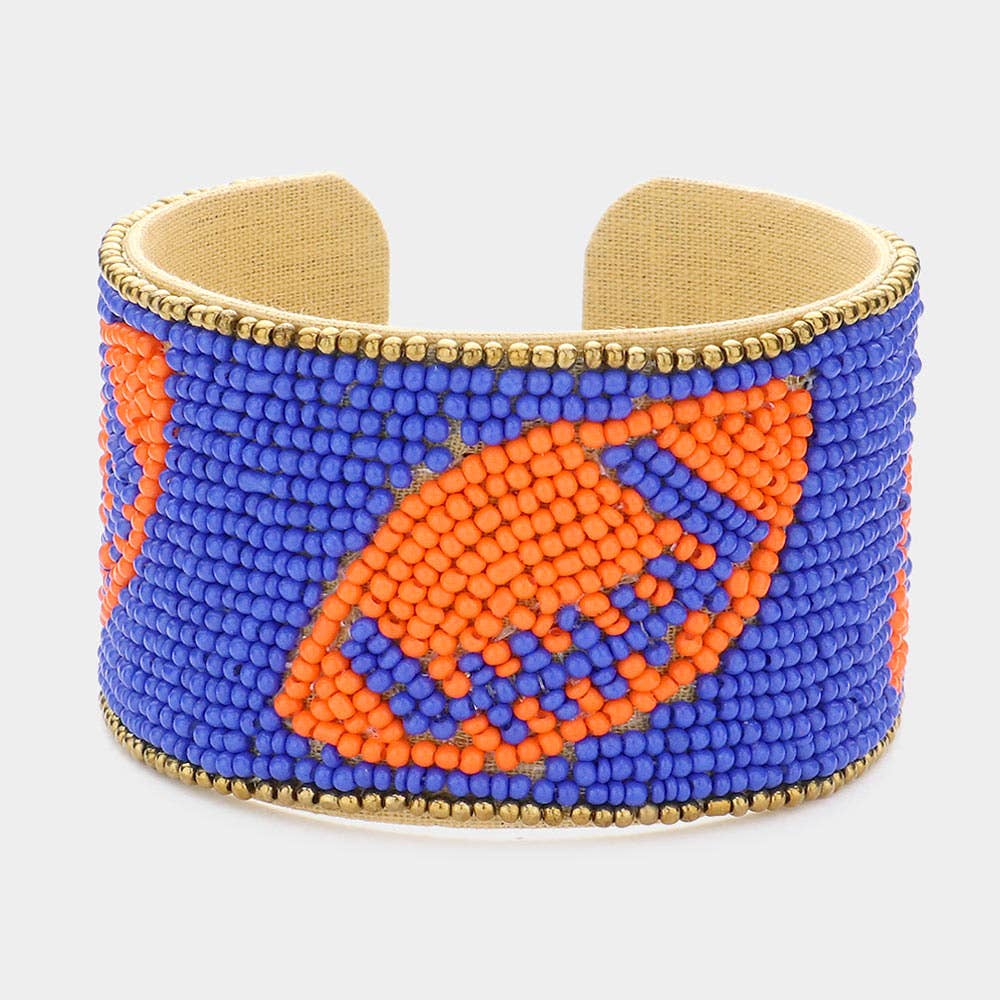Gridiron Gator Beaded Cuff