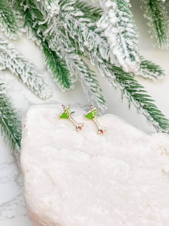 Mistletoe Martinis Stud Earrings