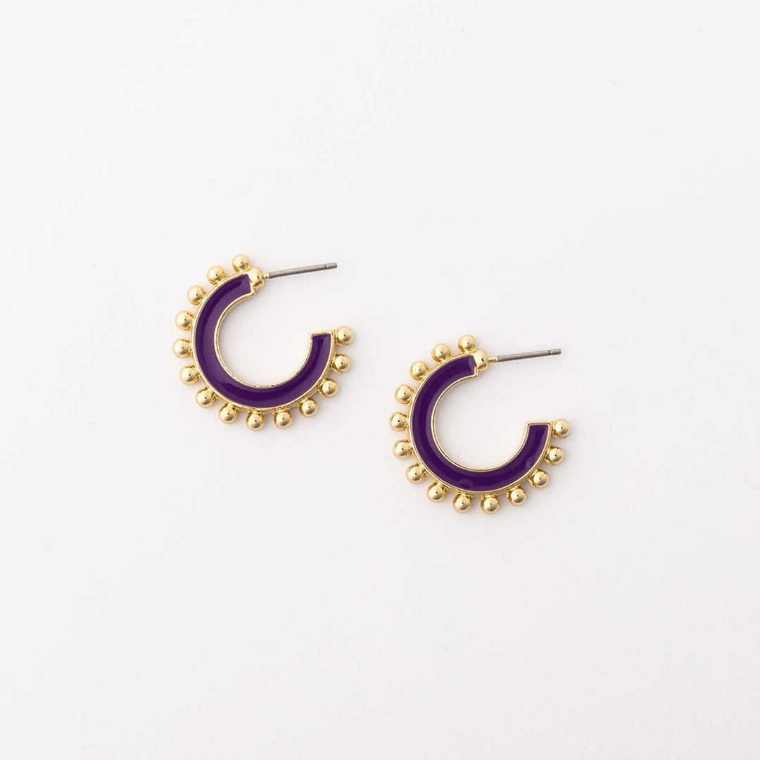 Victory Vibes Hoops - Purple & Gold