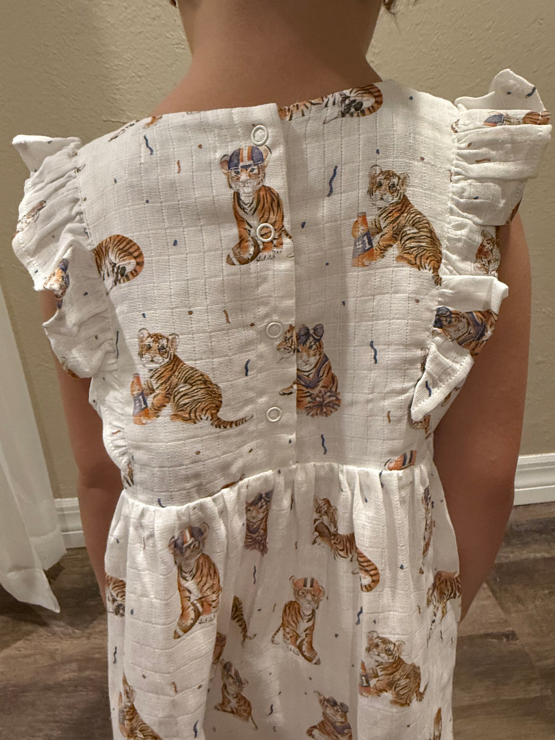 Kids Navy & Orange Tigers Game Day Dress