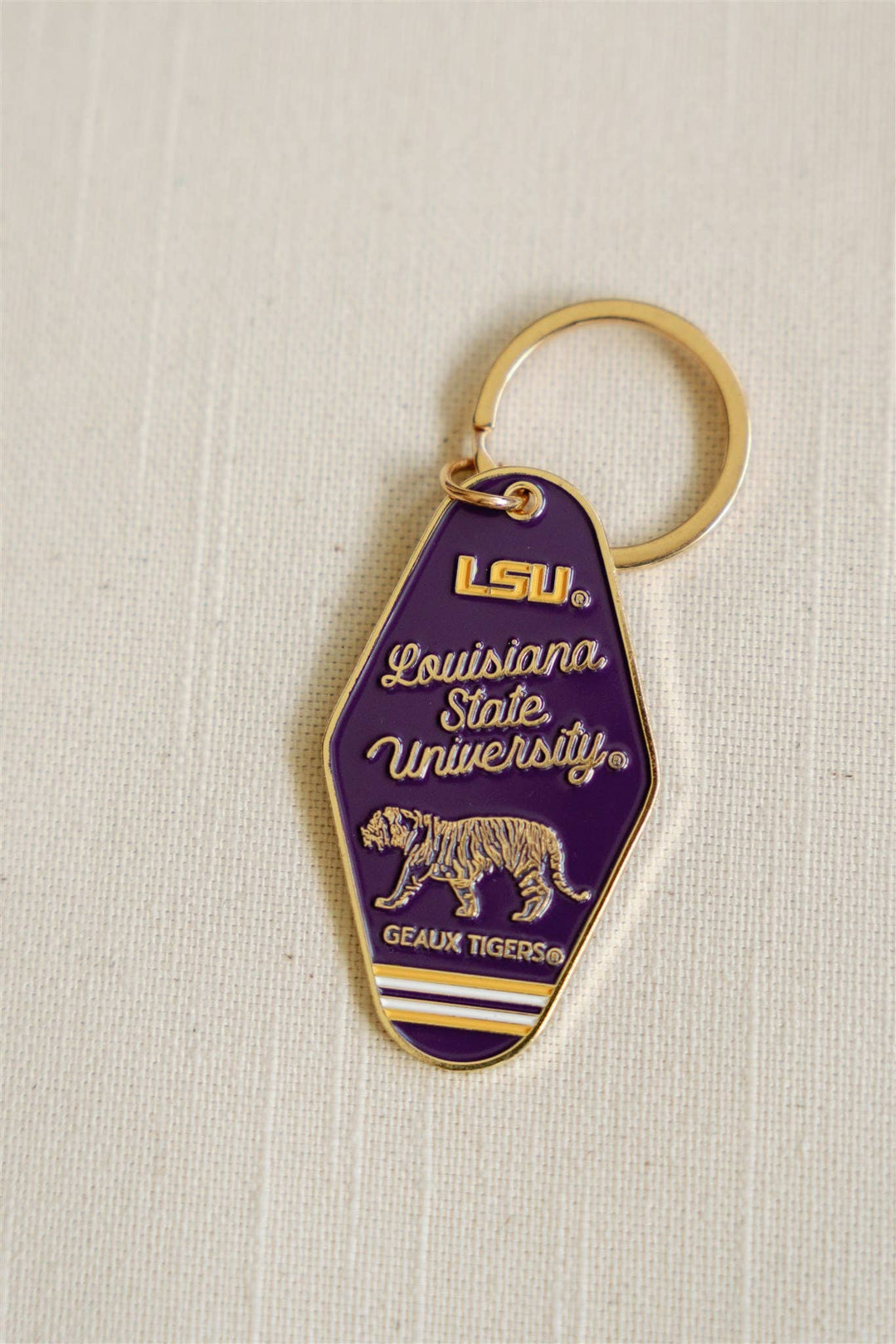 LSU Enamel Keychain
