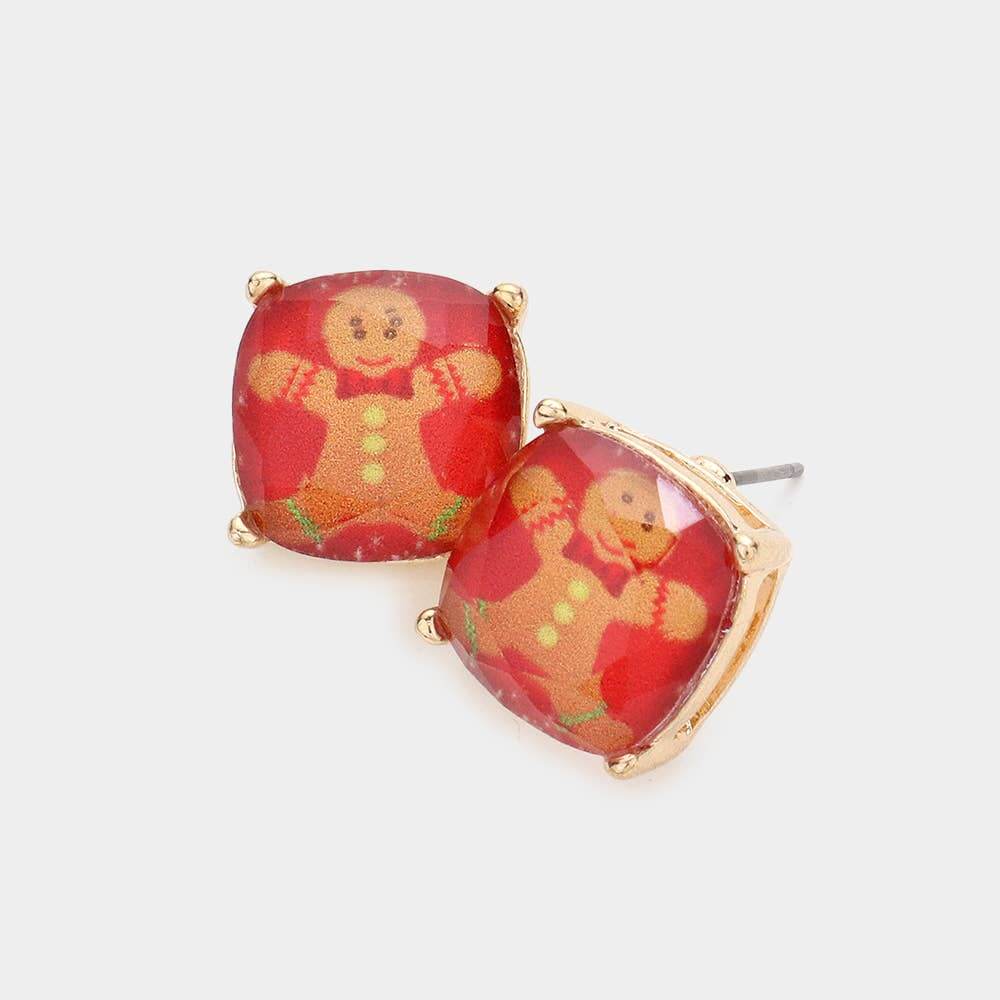 Gingerbread Glam Studs