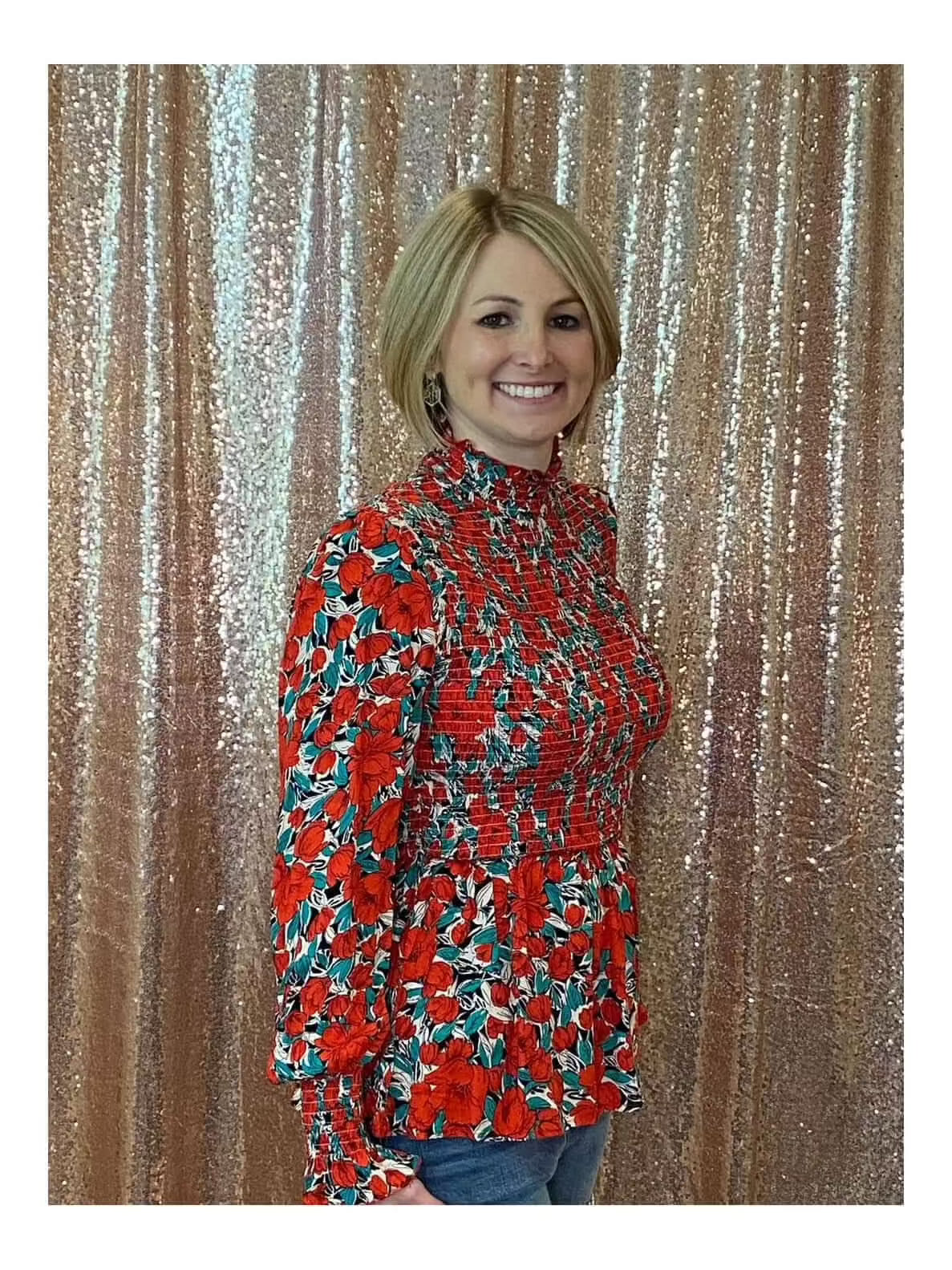 Crimson Garden Delight Top - Lolo Viv Boutique