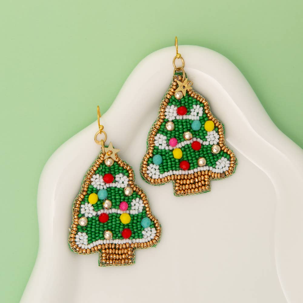 Tinsel Twinkle Tree Earrings