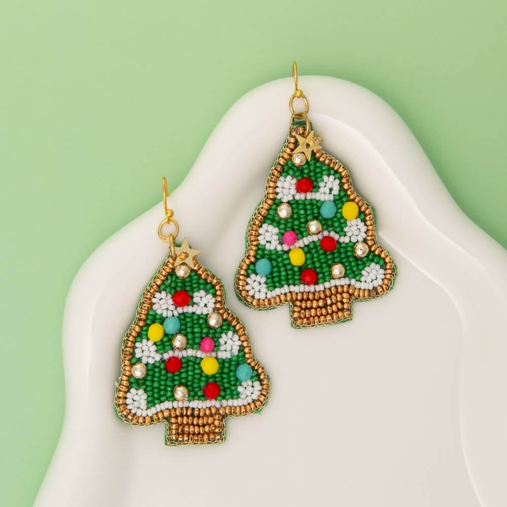 Tinsel Twinkle Tree Earrings