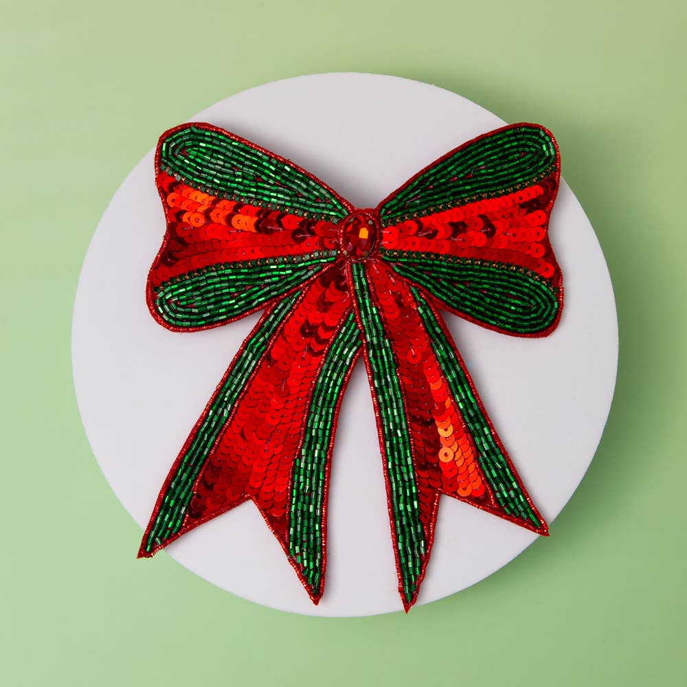 Holly Jolly Sequin Bow Barrette