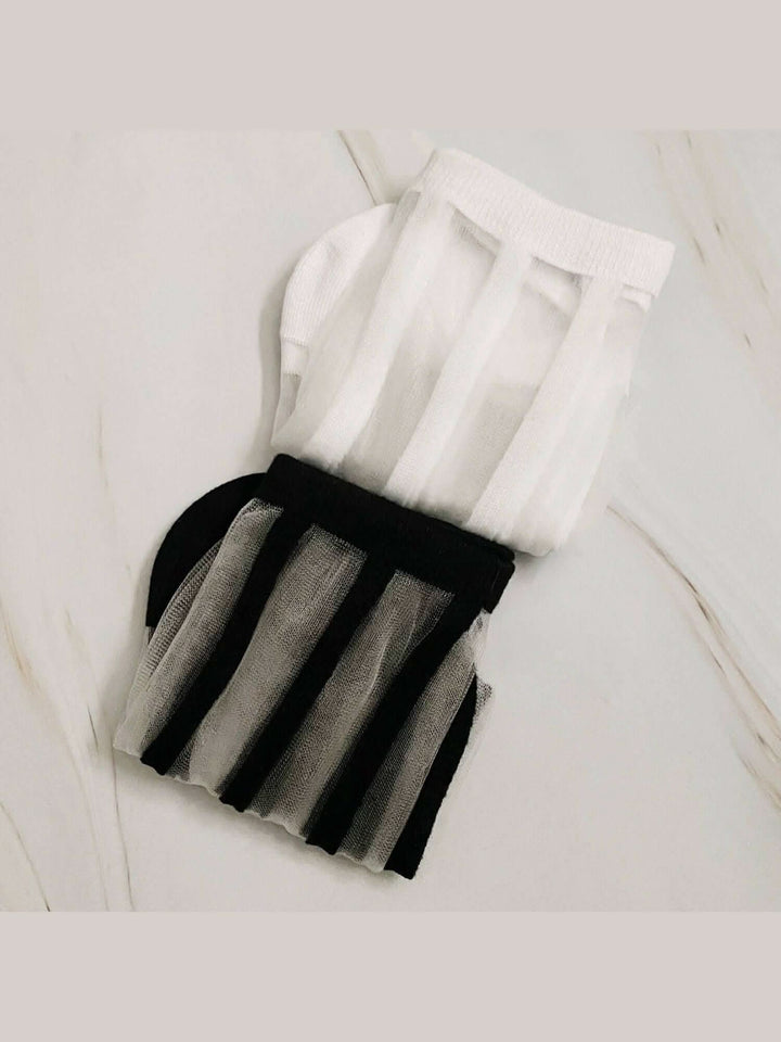 Chic In Line sheer Socks Set Of 2 Pairs - Lolo Viv Boutique