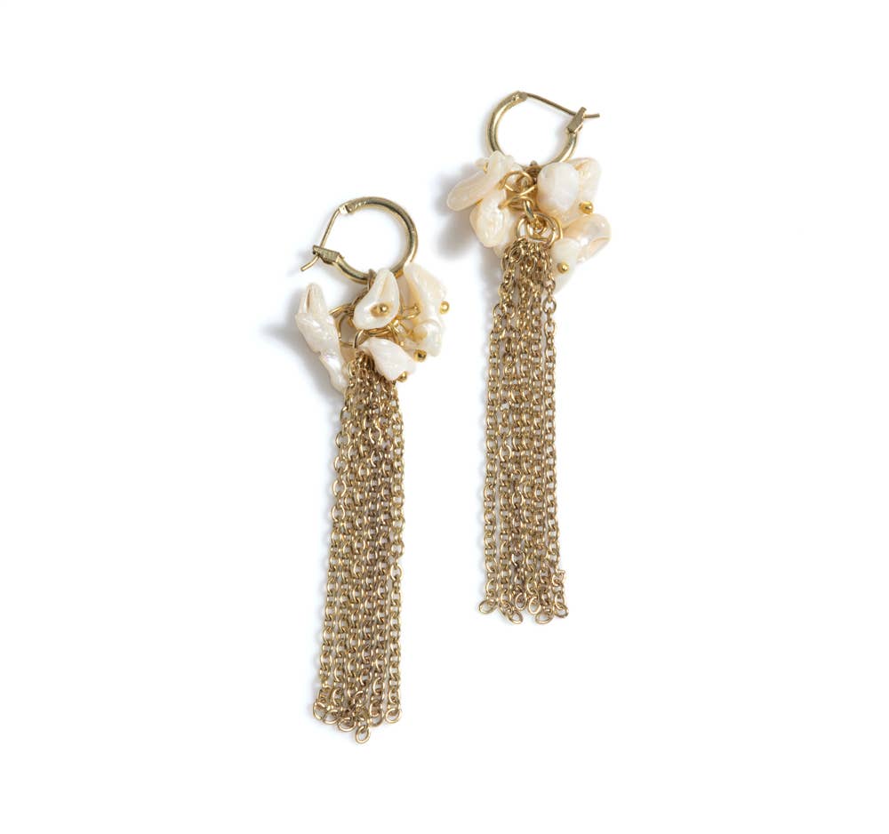 Chloé Sea Shell Drop Earrings - Lolo Viv Boutique