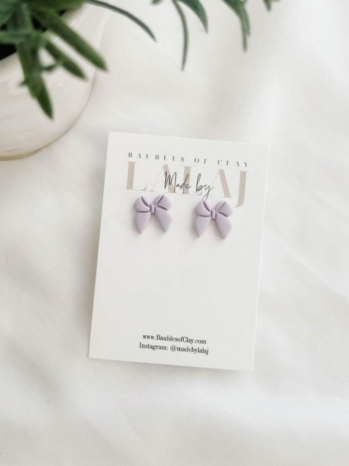 Classy Bow Stud Post Earrings - Lolo Viv Boutique