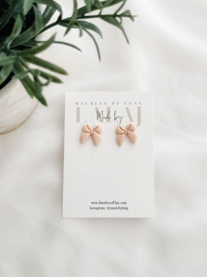 Classy Bow Stud Post Earrings - Lolo Viv Boutique