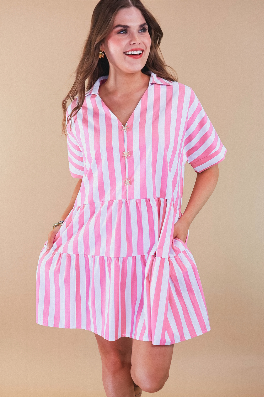 lemonade pink dress MORA DRESS PINK LEMONADE / L