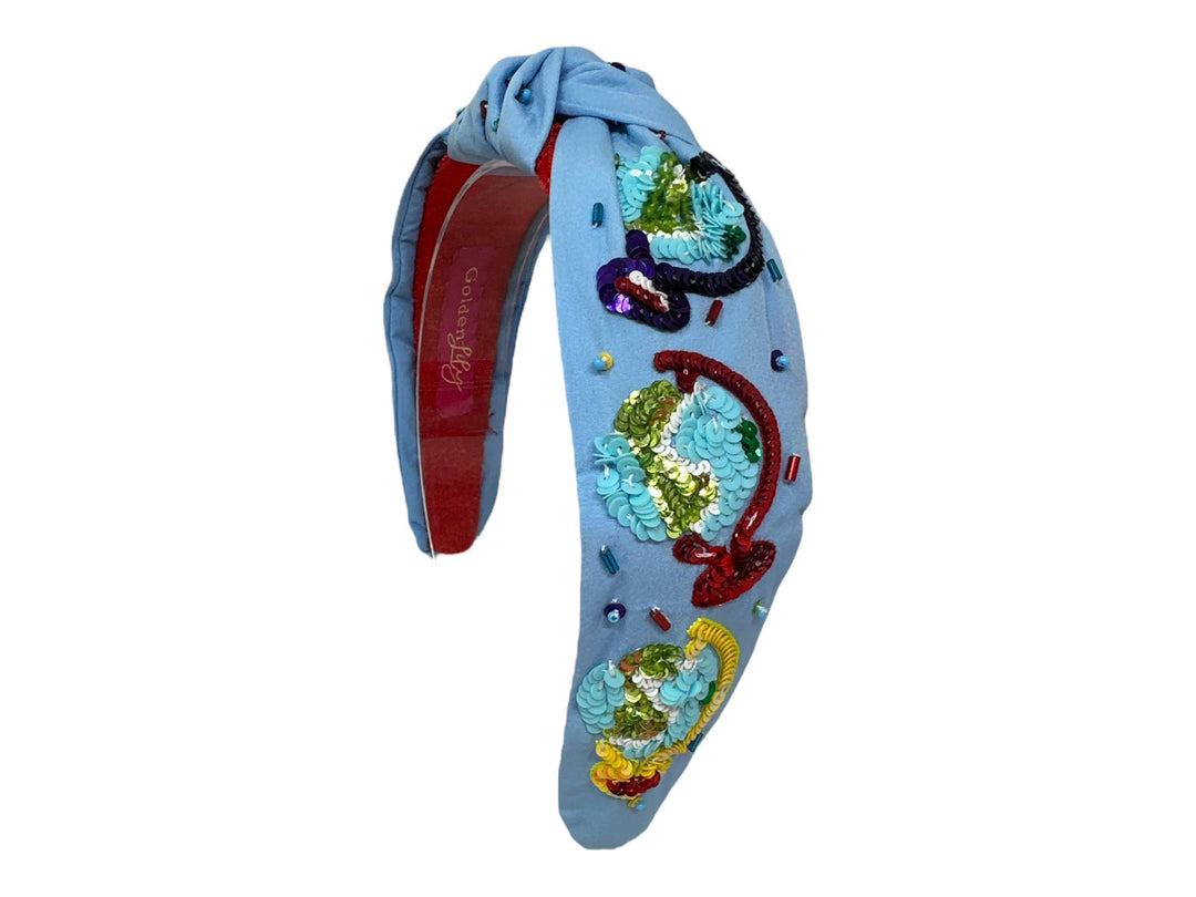 Sequined Globe Teacher Headband