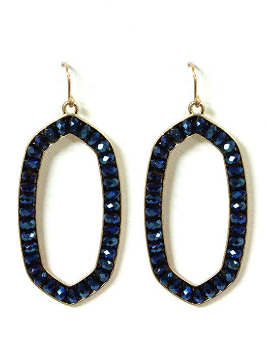 Midnight Sparkle Hoop Earrings