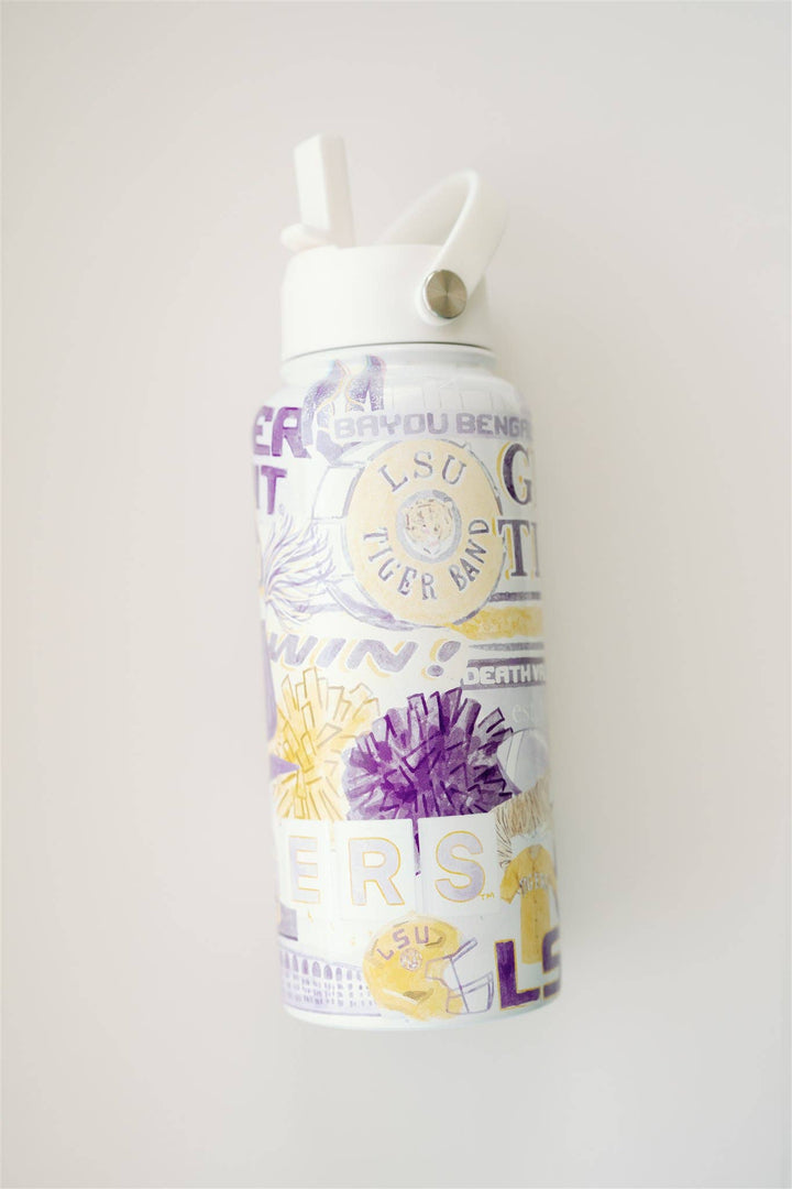 Insulated LSU Water Bottle - Lolo Viv Boutique