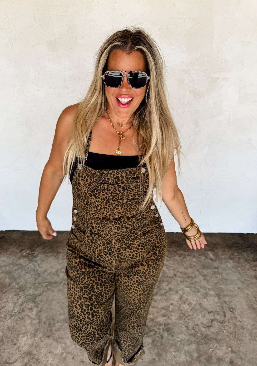 *PREORDER* Cheetah Crop Wide - Leg Overalls - Reg & Curvy - Lolo Viv Boutique