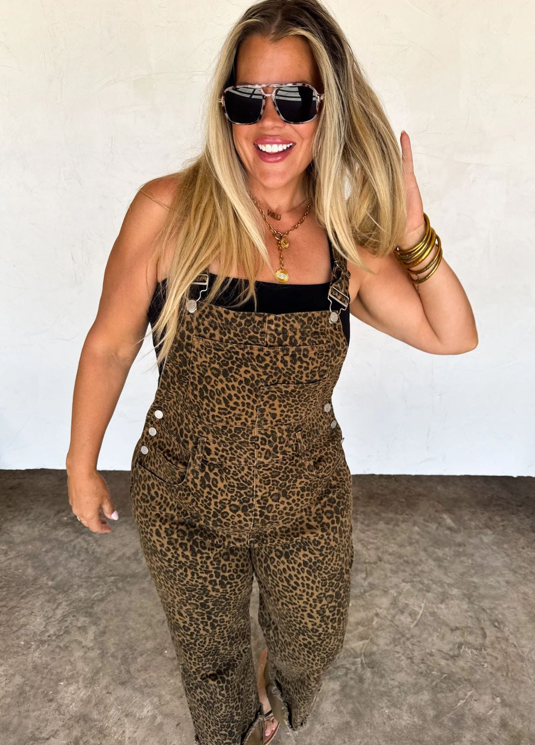 *PREORDER* Cheetah Crop Wide - Leg Overalls - Reg & Curvy - Lolo Viv Boutique