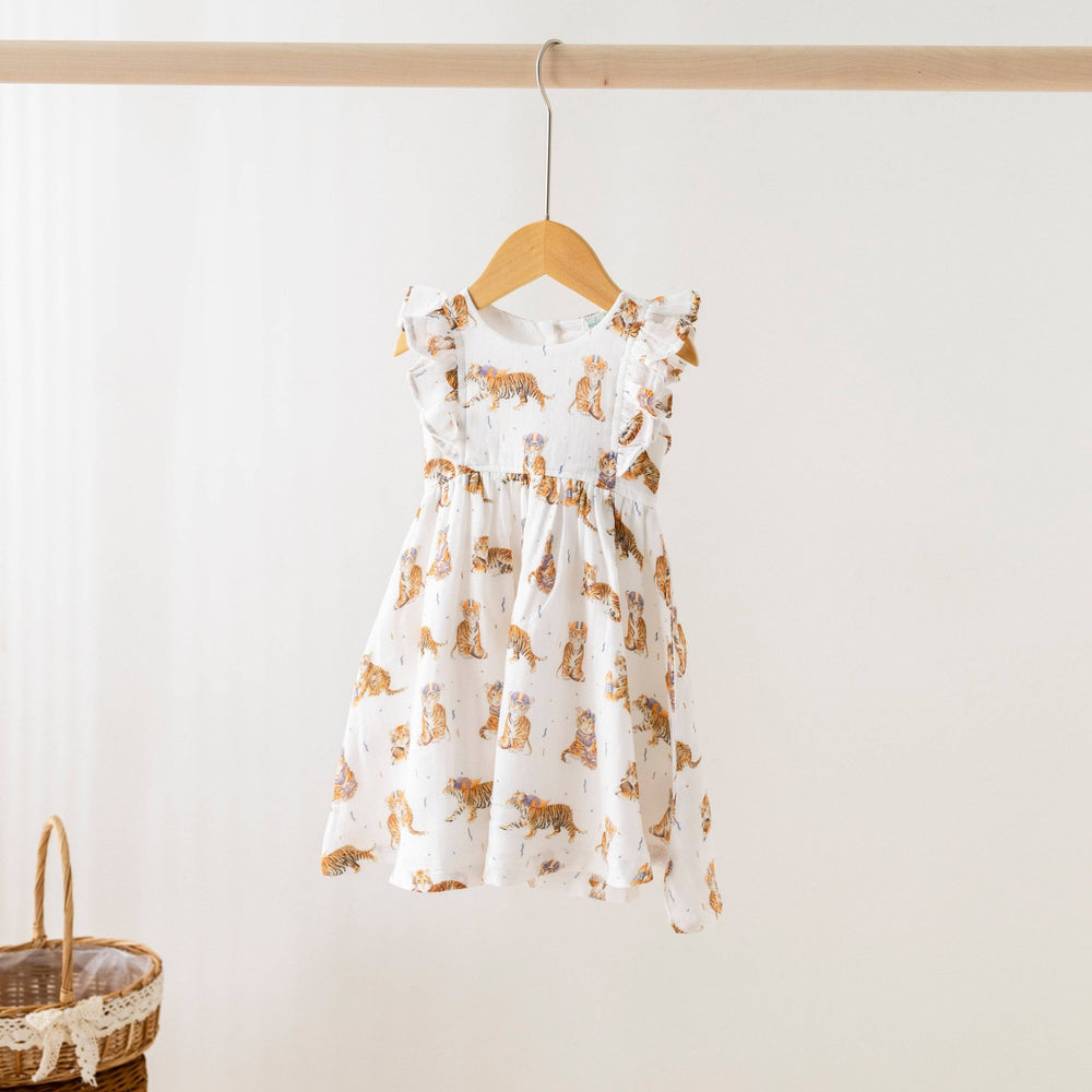 *PREORDER* Kids Navy & Orange Tigers Game Day Dress - Lolo Viv Boutique