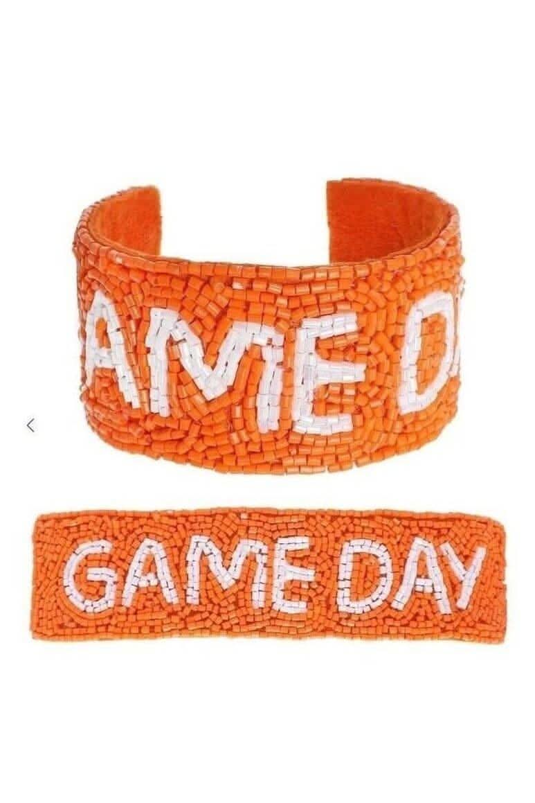 Beaded Game Day Snap Cuff Bracelet - Lolo Viv Boutique