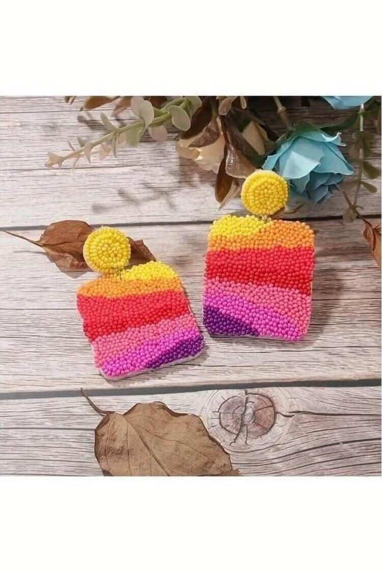 Beaded Sunset Earrings - Lolo Viv Boutique