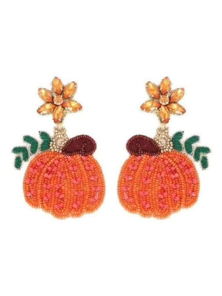 Fall Pumpkin Earrings - Lolo Viv Boutique
