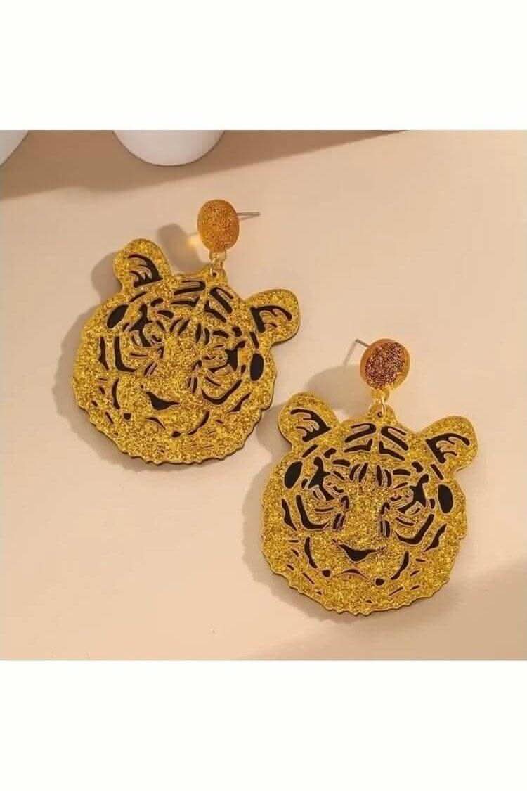 Golden Tiger Earrings - Lolo Viv Boutique