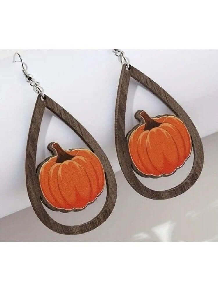 Pumpkin Fall Earrings - Lolo Viv Boutique