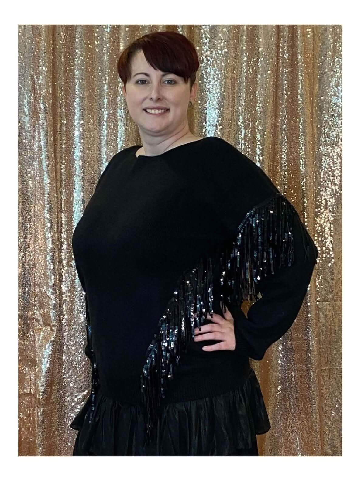Shimmer Fringe Sweater - Lolo Viv Boutique