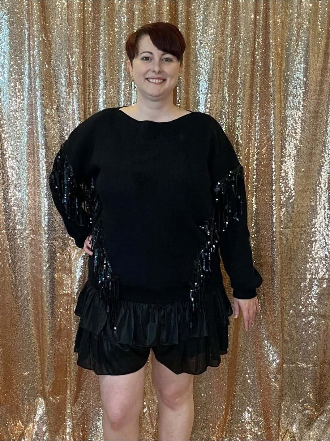 Shimmer Fringe Sweater - Lolo Viv Boutique