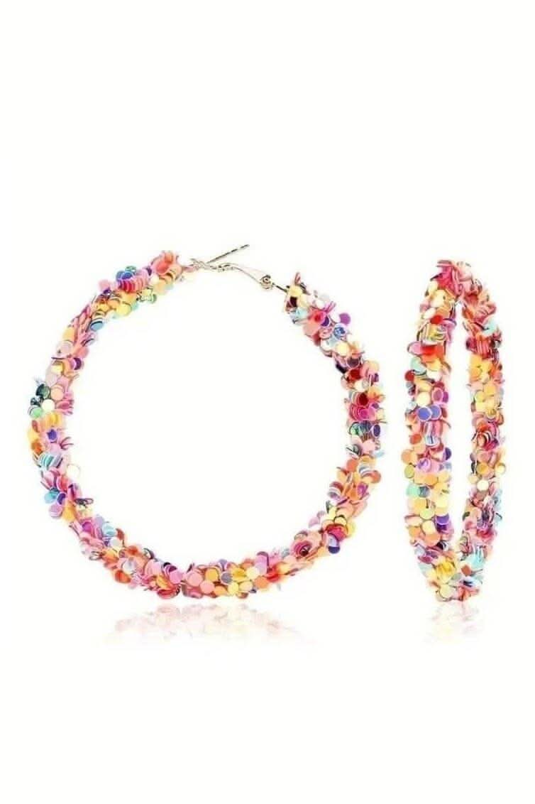 Sparkly Hoops - Lolo Viv Boutique