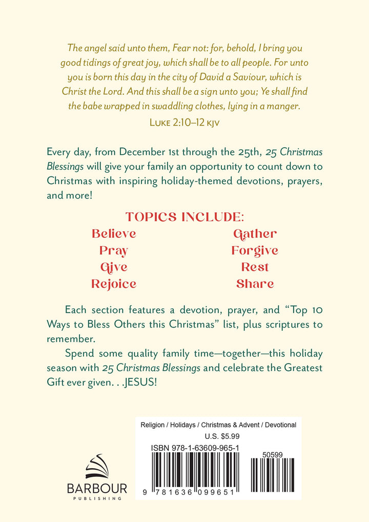 25 Christmas Blessings: A Family Devotional Countdown