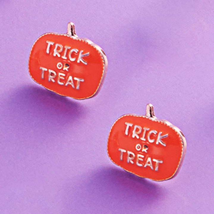 Trick or Treat Pumpkin Stud Earrings