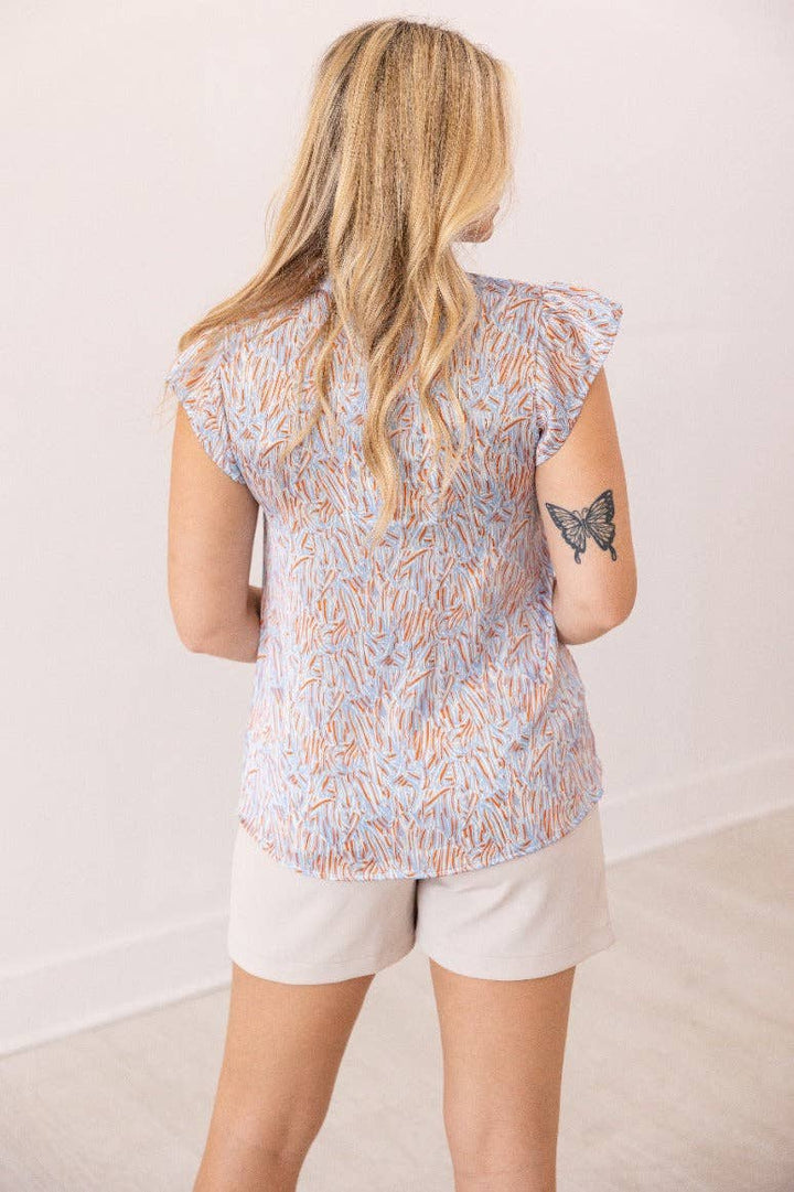Vibrant Flutter Blouse - Reg & Curvy