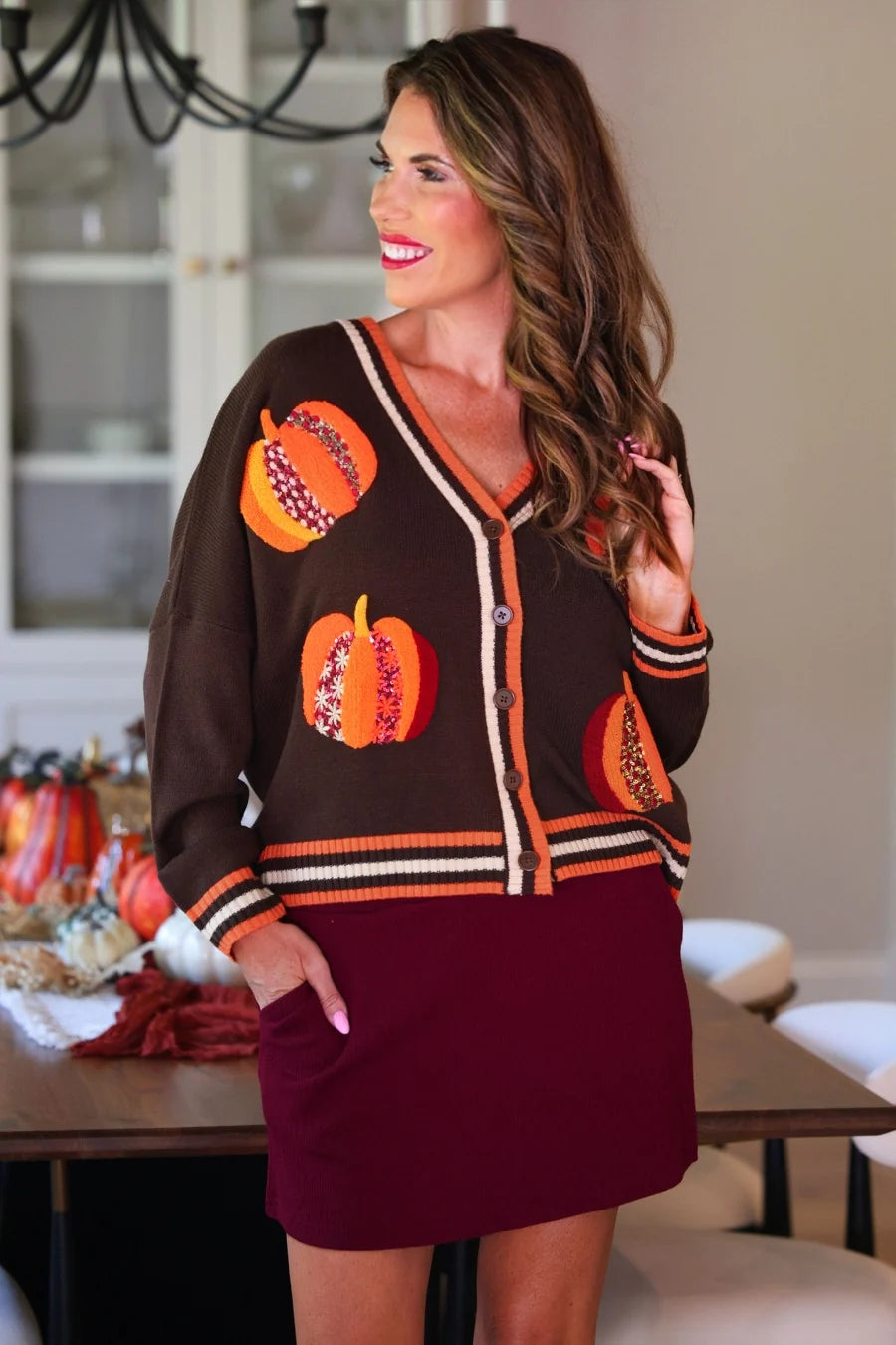 *PREORDER* Pumpkin Charm Cardigan - Reg & Curvy