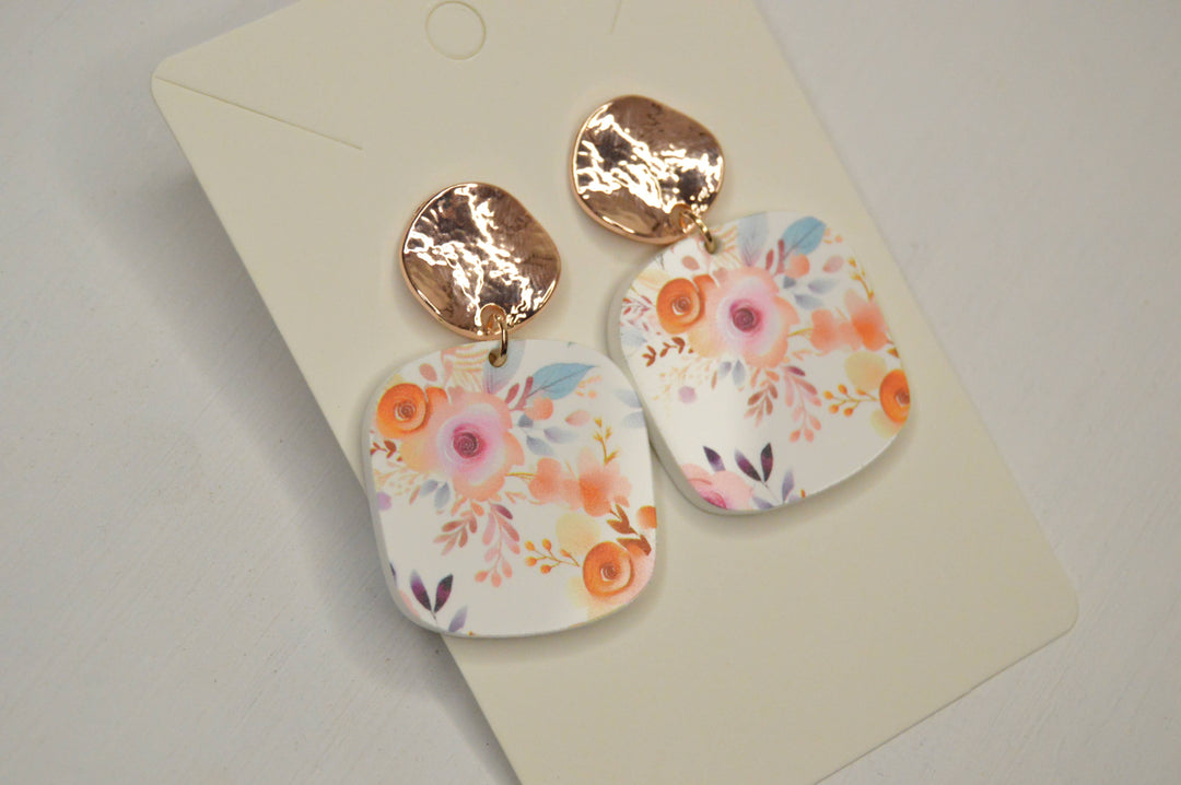 Autumn Bloom Acrylic Earrings