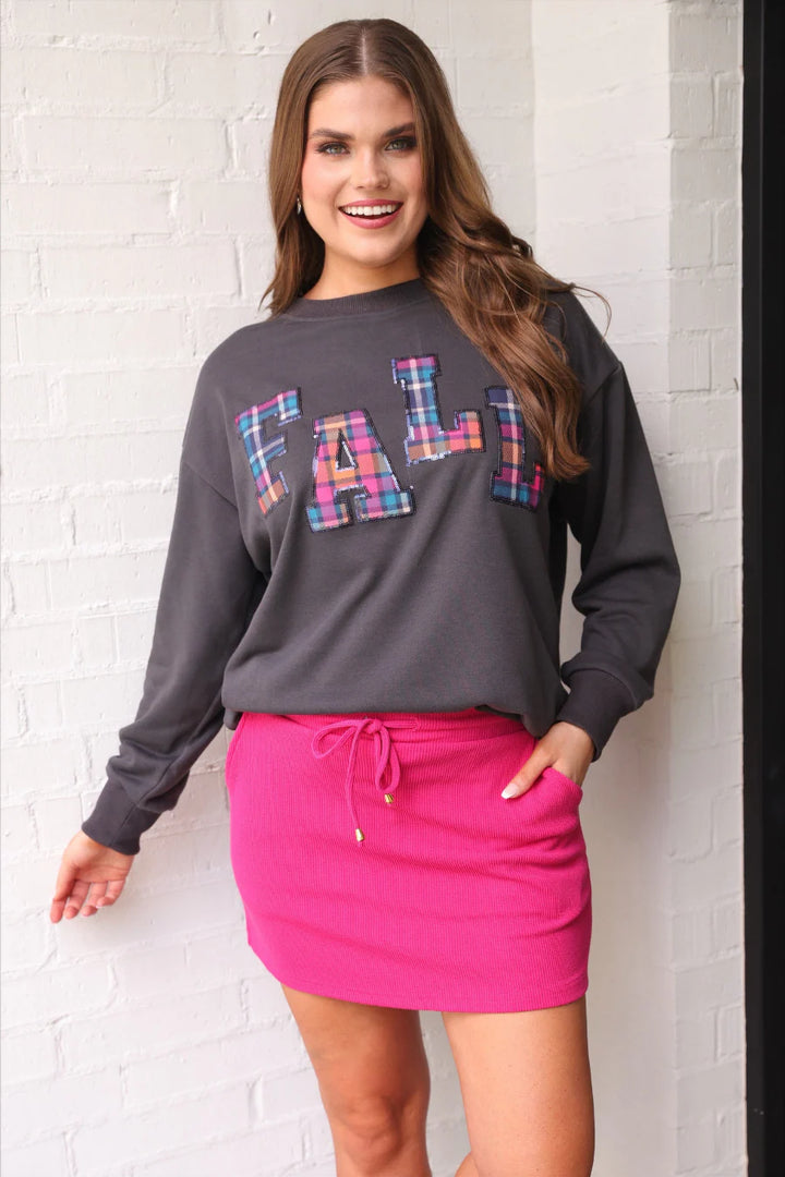 *PREORDER* Cozy Plaid Sparkle Pullover - Reg & Curvy