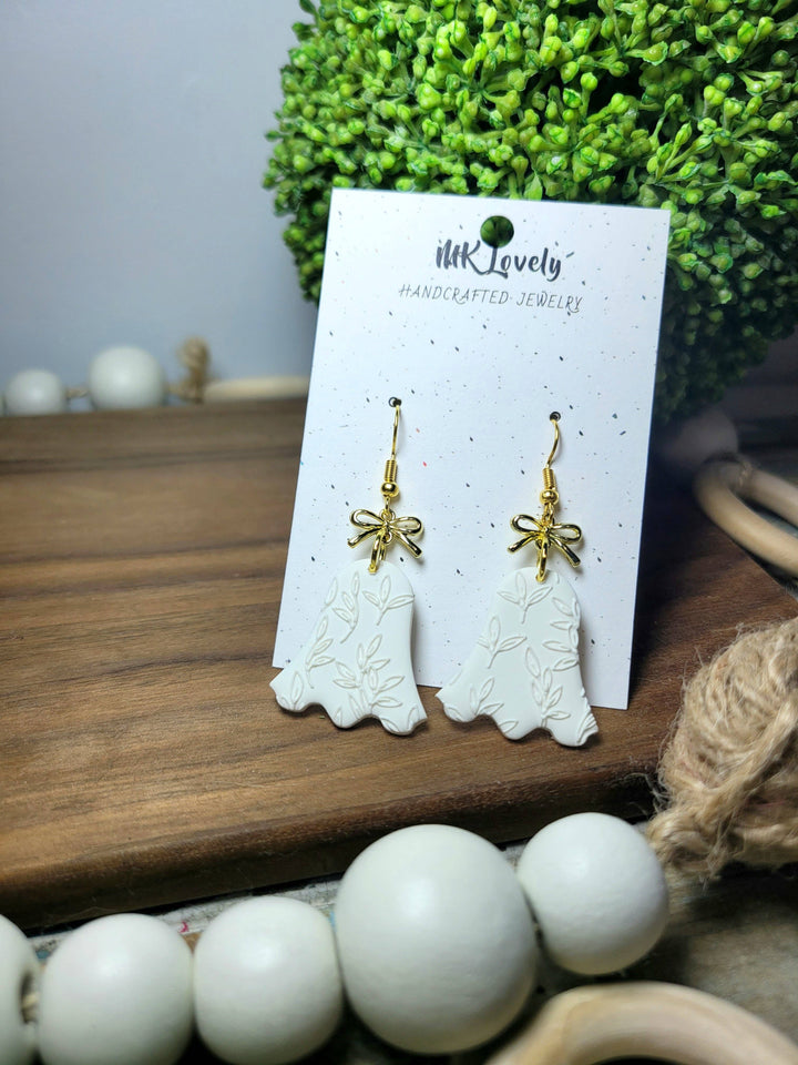 Golden Whisper Ghost Earrings