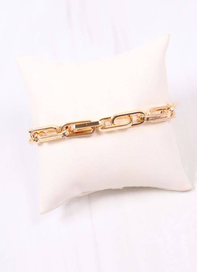 Golden Link Stretch Bracelet