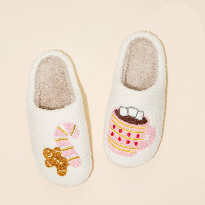Candy Cane Cocoa Slippers