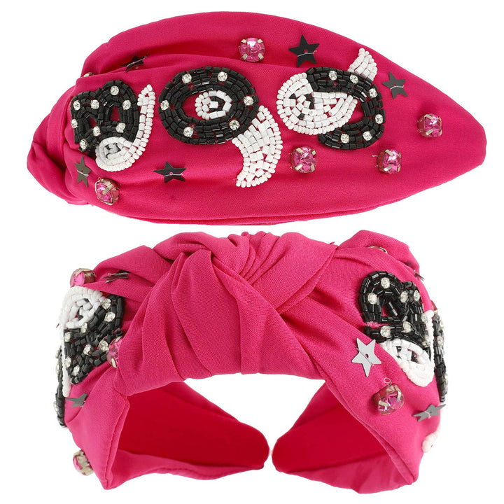 Spooky & Sparkly Knotted Headband – Fuchsia