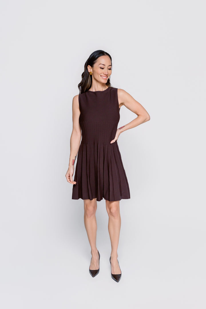 Espresso Hour Sweater Knit Dress