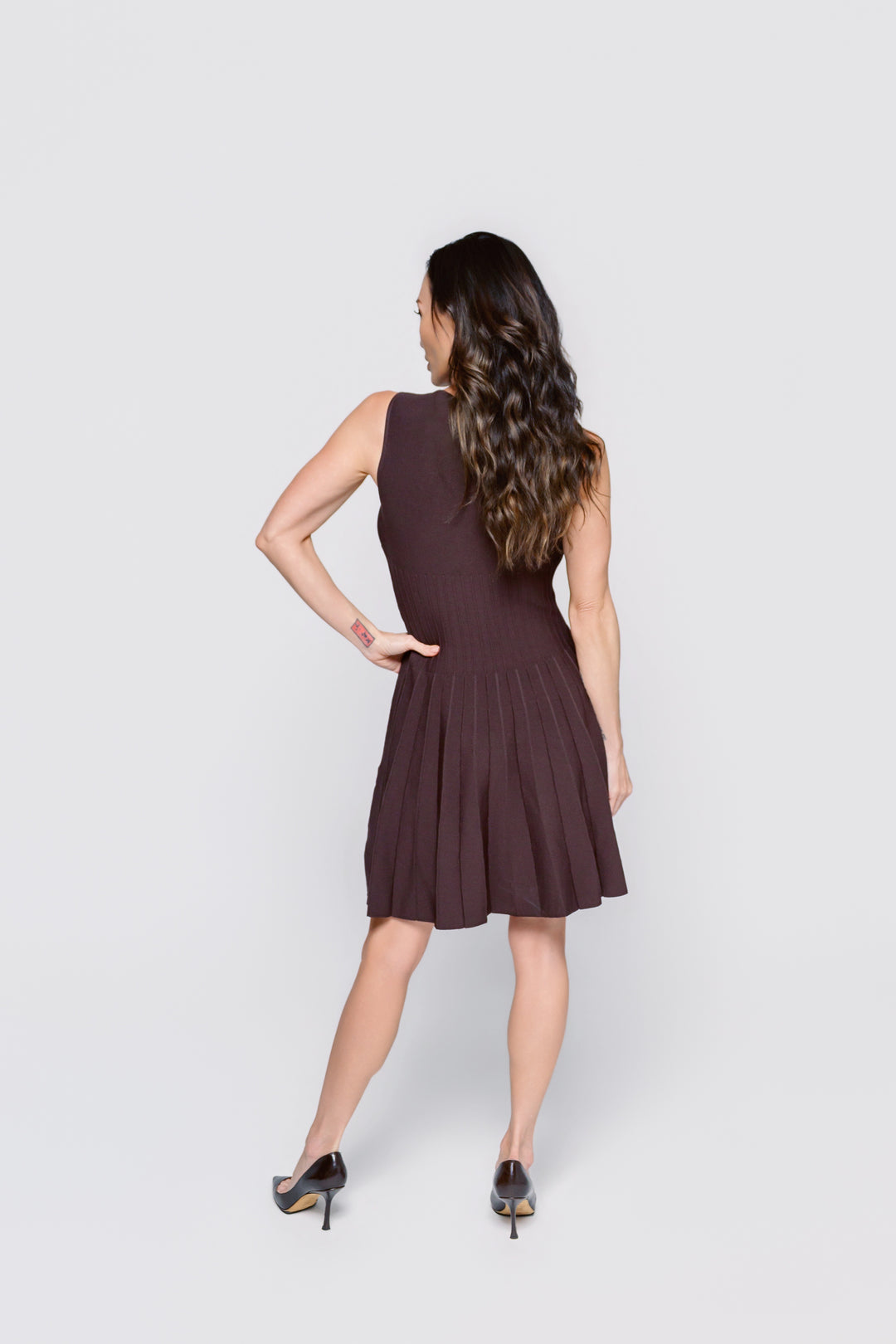 Espresso Hour Sweater Knit Dress