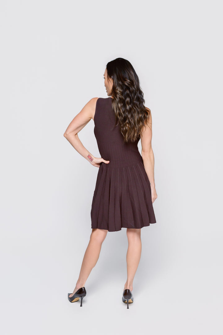 Espresso Hour Sweater Knit Dress