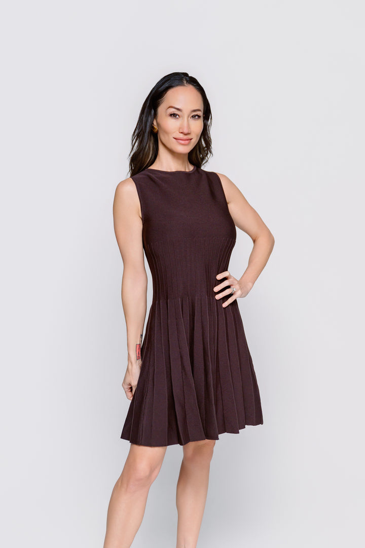 Espresso Hour Sweater Knit Dress