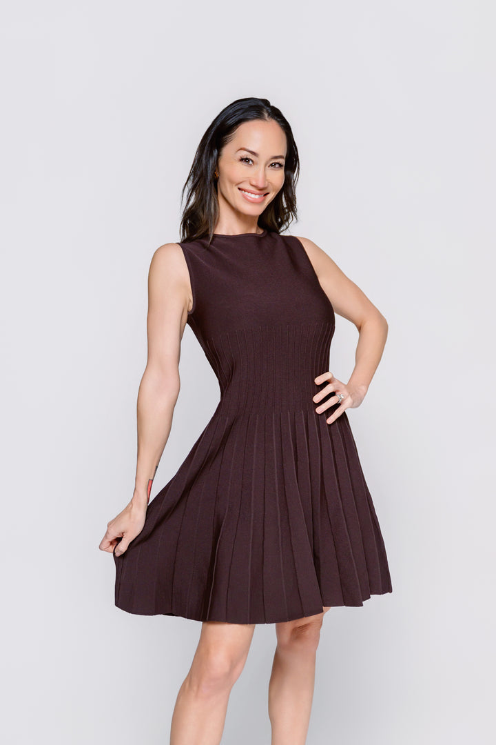 Espresso Hour Sweater Knit Dress