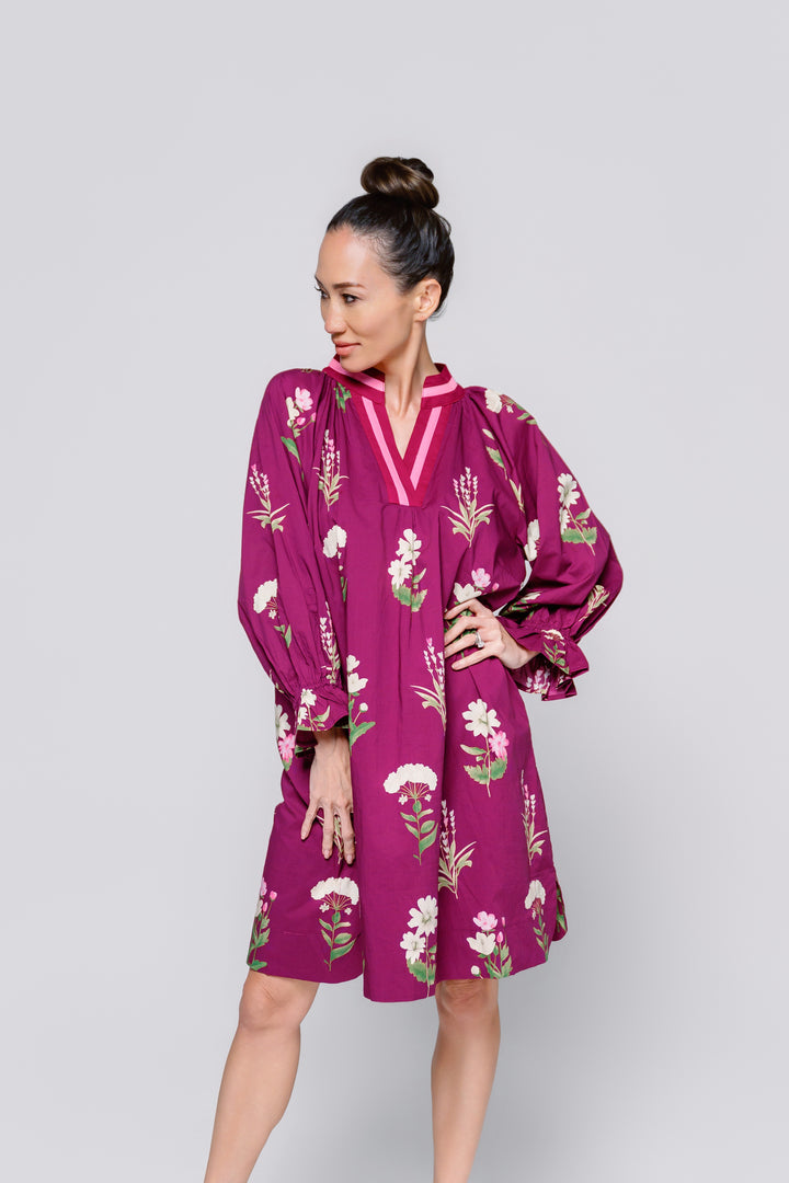 Plum Meadow Embroidered Dress - Reg & Curvy