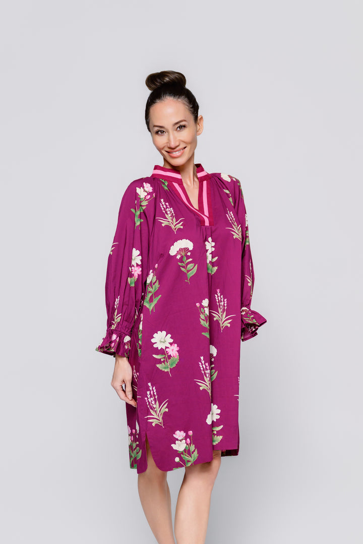 Plum Meadow Embroidered Dress - Reg & Curvy