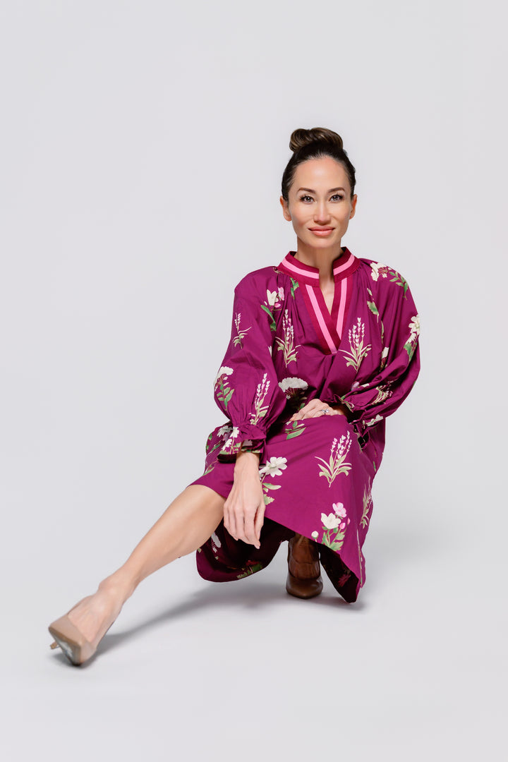 Plum Meadow Embroidered Dress - Reg & Curvy
