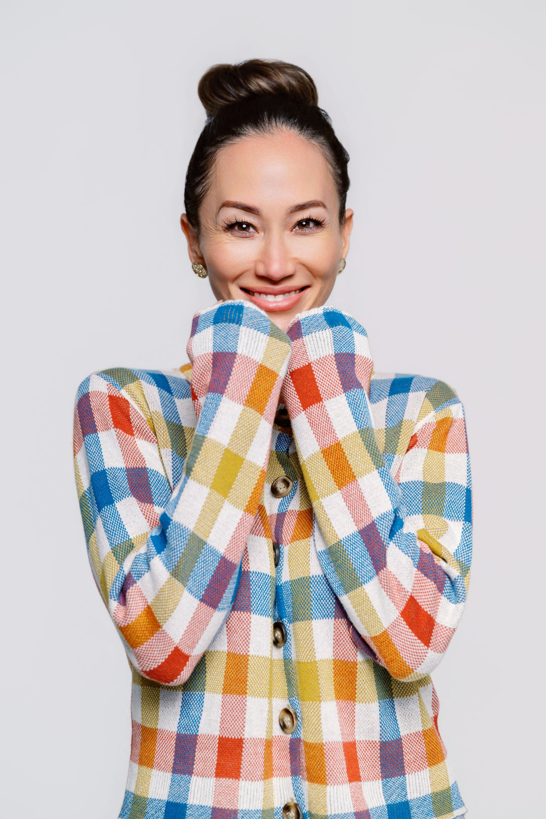 Harvest Check Cardigan - Reg & Curvy